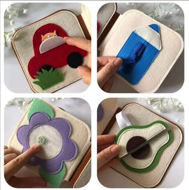 Soft Felt Educational Baby Travel Toys Quiet Book Activity Early Education Learning Felt Busy Book