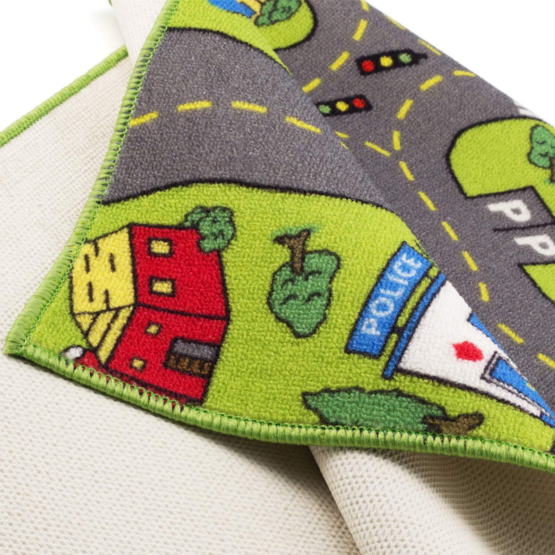 Custom Printed Toddler Urban Play Mat Traffic Design Playroom Floor Rug Carpet Children Educational Game Tatami Rug