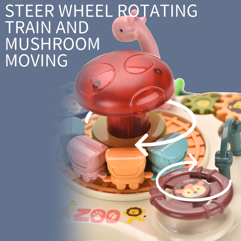 Kids Educational Animal Baby Learning Game Table Toys Multifunctional Fun Table Toy for Kids with Music Light