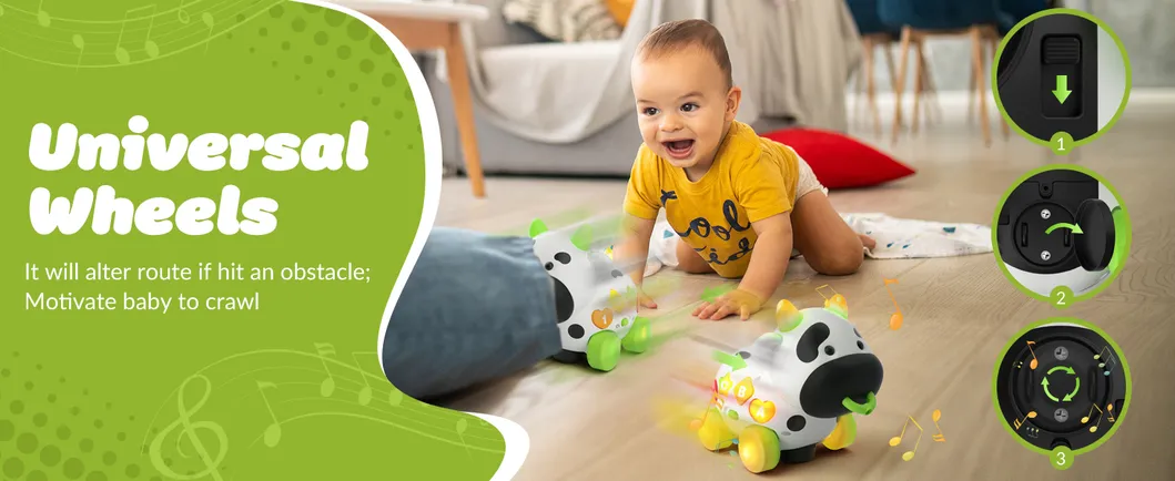 Children Education Developmental Learning Electric Bilingual Musical Cow Toy - Feature Info 1