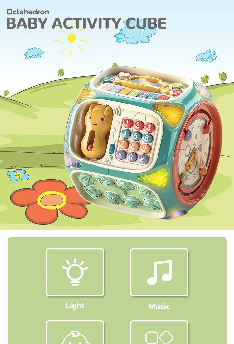 Infant Early Educational Octahedron Drum Detail Image 1