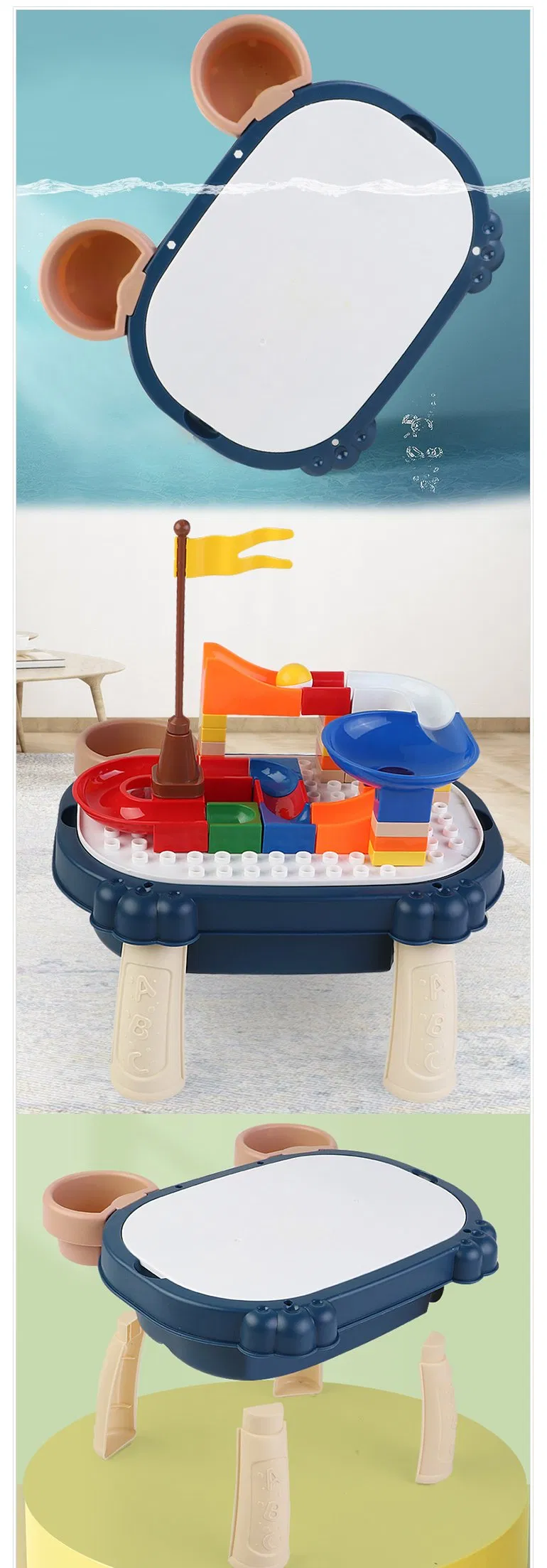Projection Drawing Shooting Track Building Blocks Table Stem Toy for Kids Creative Play Educational Game Interactive Montessori Learning Developmental Toy