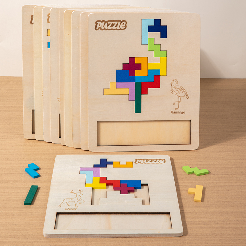Children Brain Teaser Tangram Early Intelligence Boys and Girls Fun Toy Russian Jigsaw Puzzle