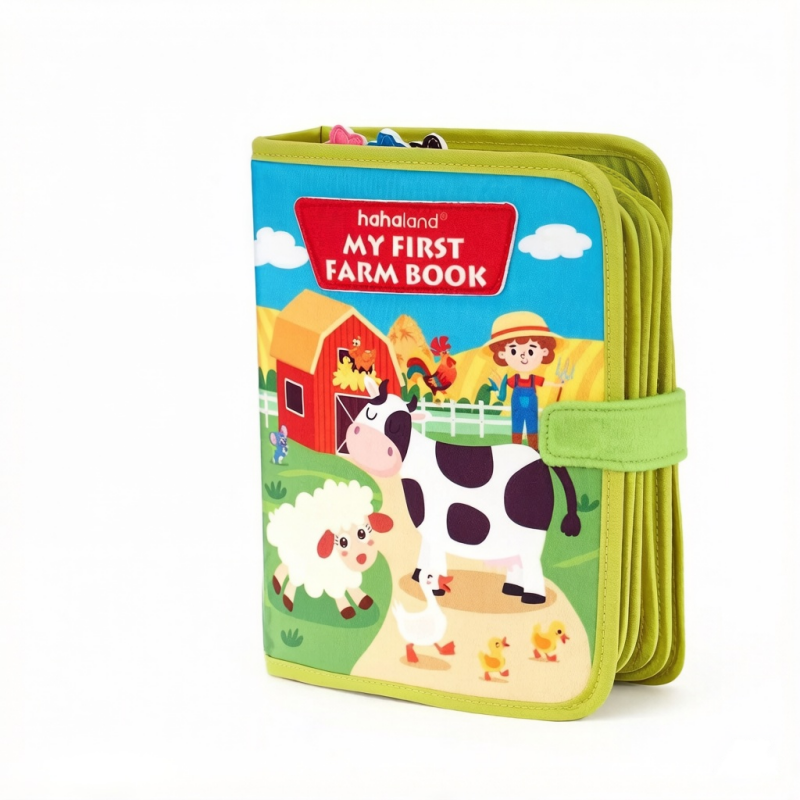 Soft Felt Busy Quiet Book for Toddlers-Interactive Montessori Sensory Learning Activity Educational Toy for Travel