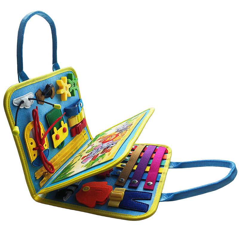 Eco Friendly Felt Busy Board Fine Motor Skills Toys Montessori Sensory Toys for Autistic Children
