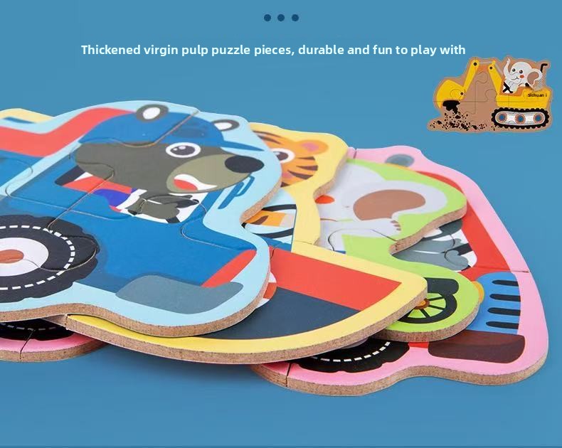 OEM ODM Cardboard DIY Educational Animal Dinosaur Jigsaw Puzzles Custom Kids Cognitive Development Toys