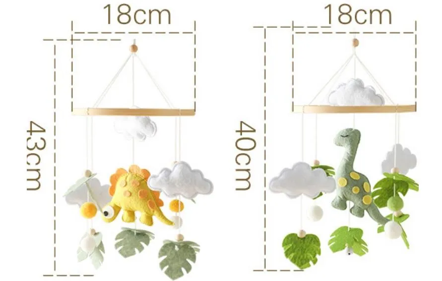 Fabric Plastic Wooden Baby Musical Mobile Toys