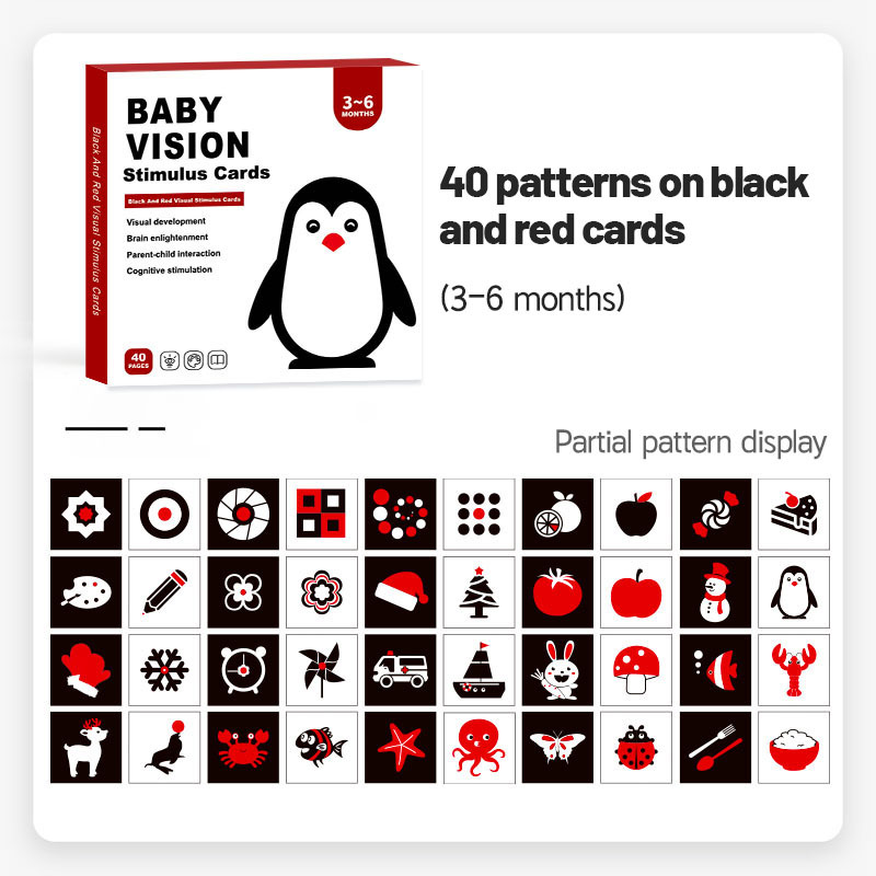 Baby Visual Stimulation Cards Newborn Brain Development Toys Visual Stimulation Learning Activity Cards