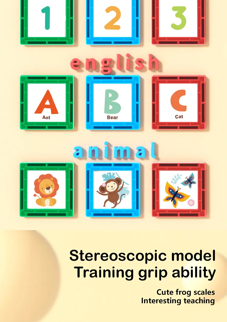 Alphabet Learning Toys for Toddlers 1-3 2-4 4-8, Classroom Must Have 140PCS Construction Toy,