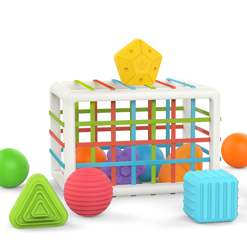 Early Education Sensory Shape Sorting Toys Toddler Developmental Learning Colorful Cube Montessori Toys for Babies 6-12 Months