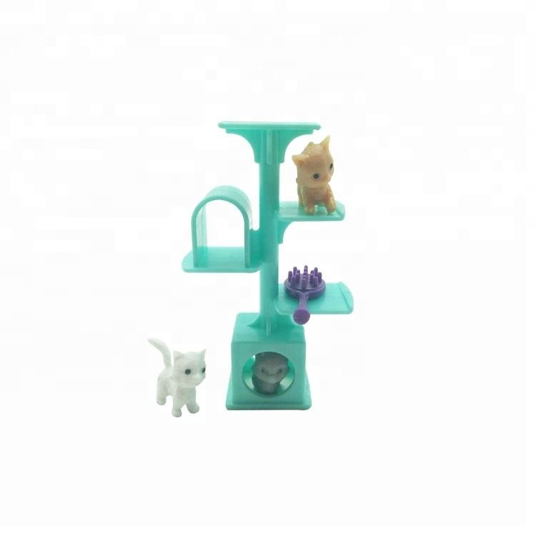 Educational Toys for Kids Pretend to Play Cat Climbing Frame Sets Pet Toy for Children 2024 New Promotional Animal Cats Pets