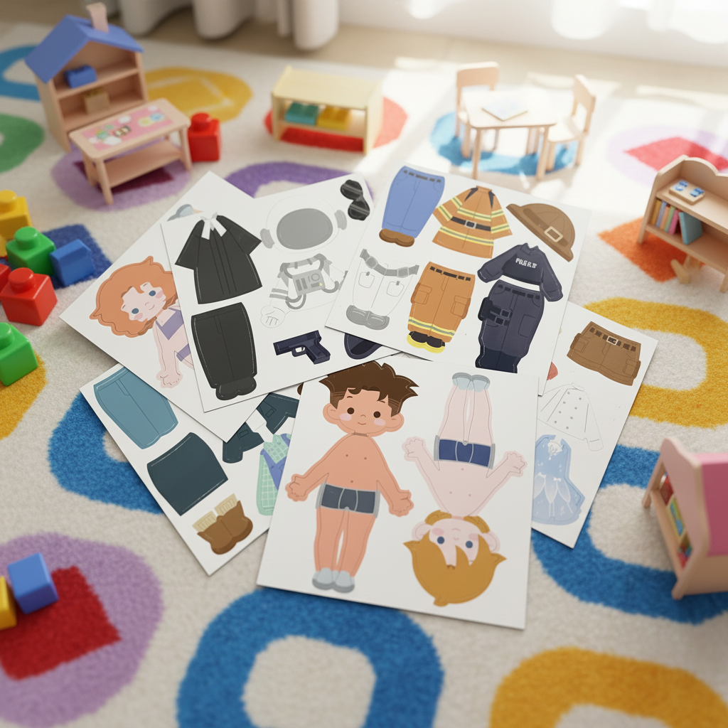 Montessori Magnetic Dress up Career Toy for Kids, Educational Role Play Set for Early Learning Original Design