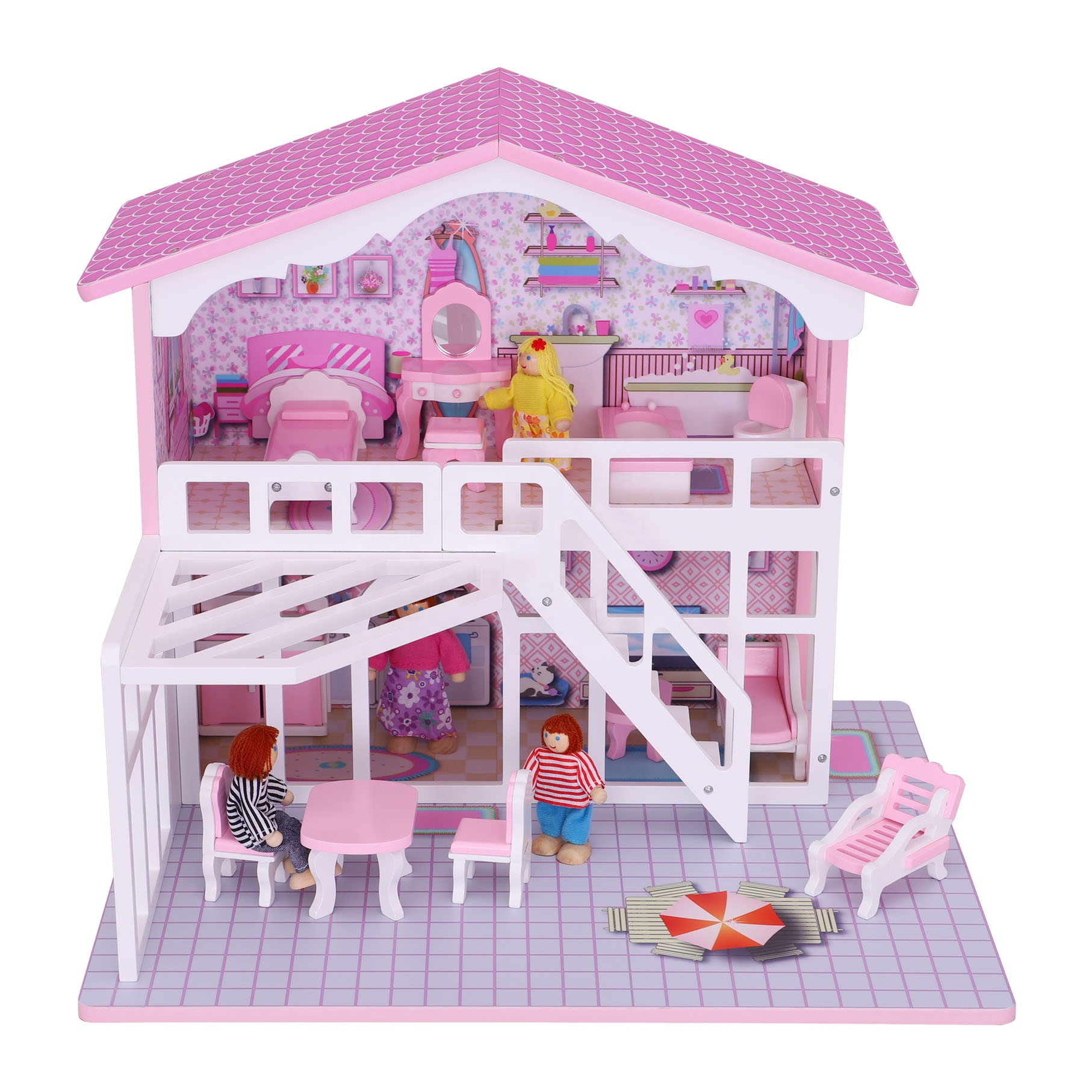 New Design Fashion Girls Beauty Pretend Play Customized Doll Play House Wooden Toys