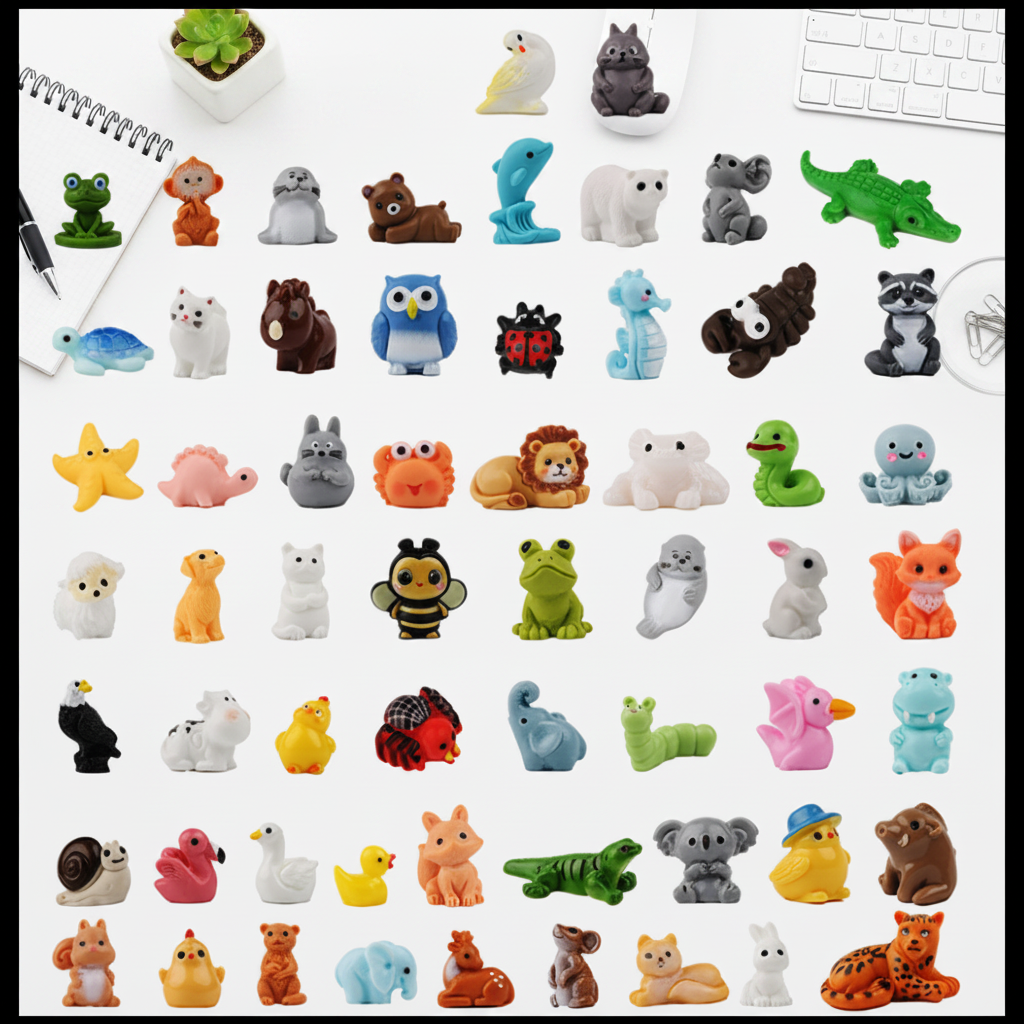 Collectible Figure Garden Ornament Gift 3D Animal Statue Cow Figurine Resin Miniature Pretend Play Toys Chinese Toy Manufacturer