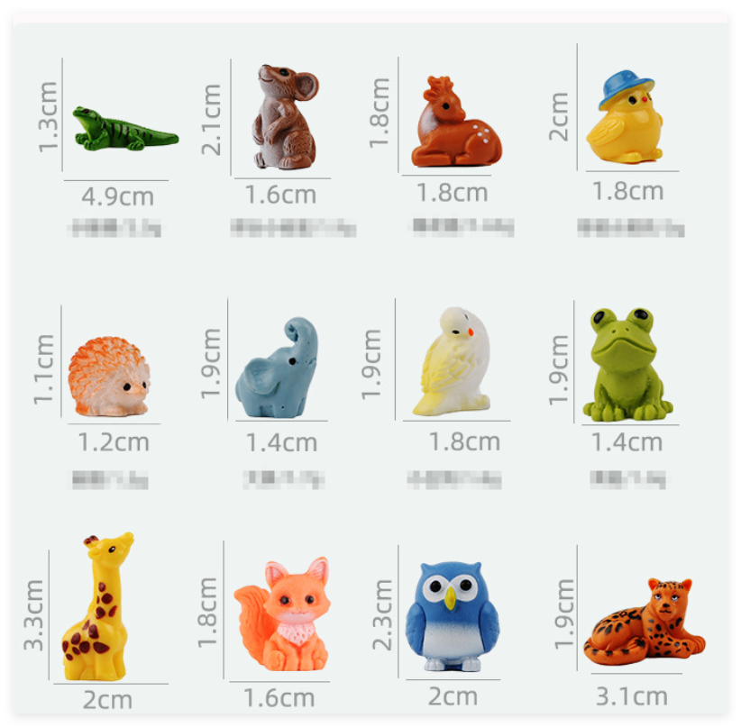 Collectible Figure Garden Ornament Gift 3D Animal Statue Cow Figurine Resin Miniature Pretend Play Toys Chinese Toy Manufacturer