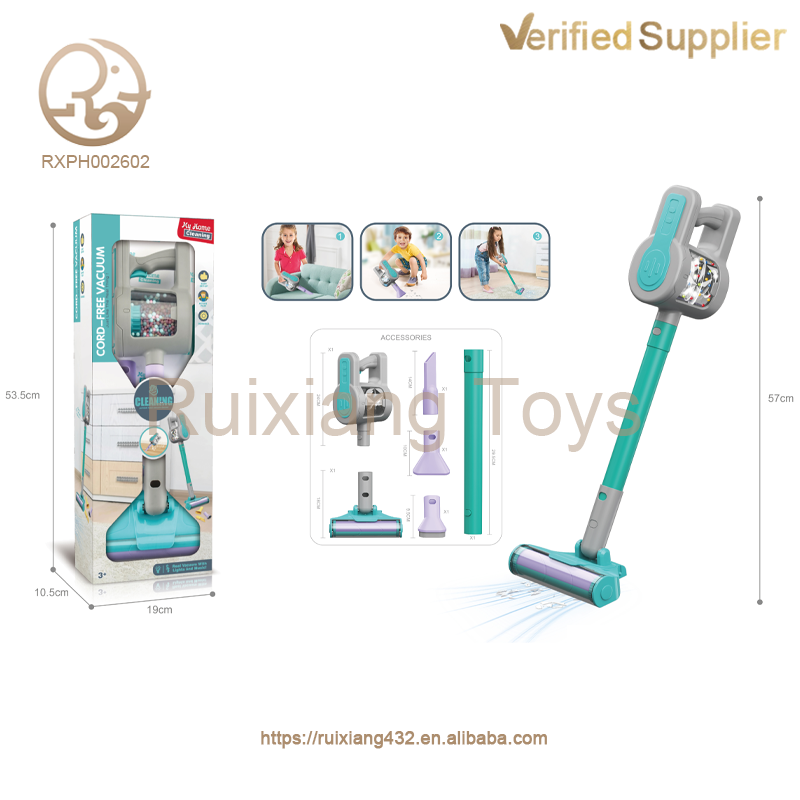 Modern Plastic Home Cleaning Robot Electric Vacuum Cleaner Wholesale Pretend Play Toys for Kids' Game Preschool Household Toy