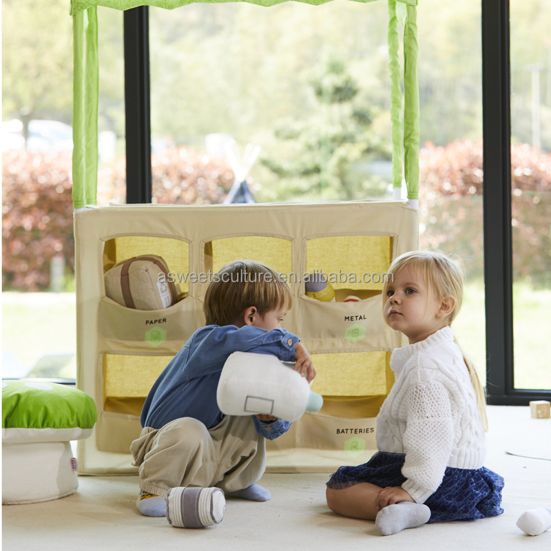 Asweets Indoor Kinder Garten Kids Role Play Tent ATM Burger Lemonade 3 In 1 Pretend Play Stand