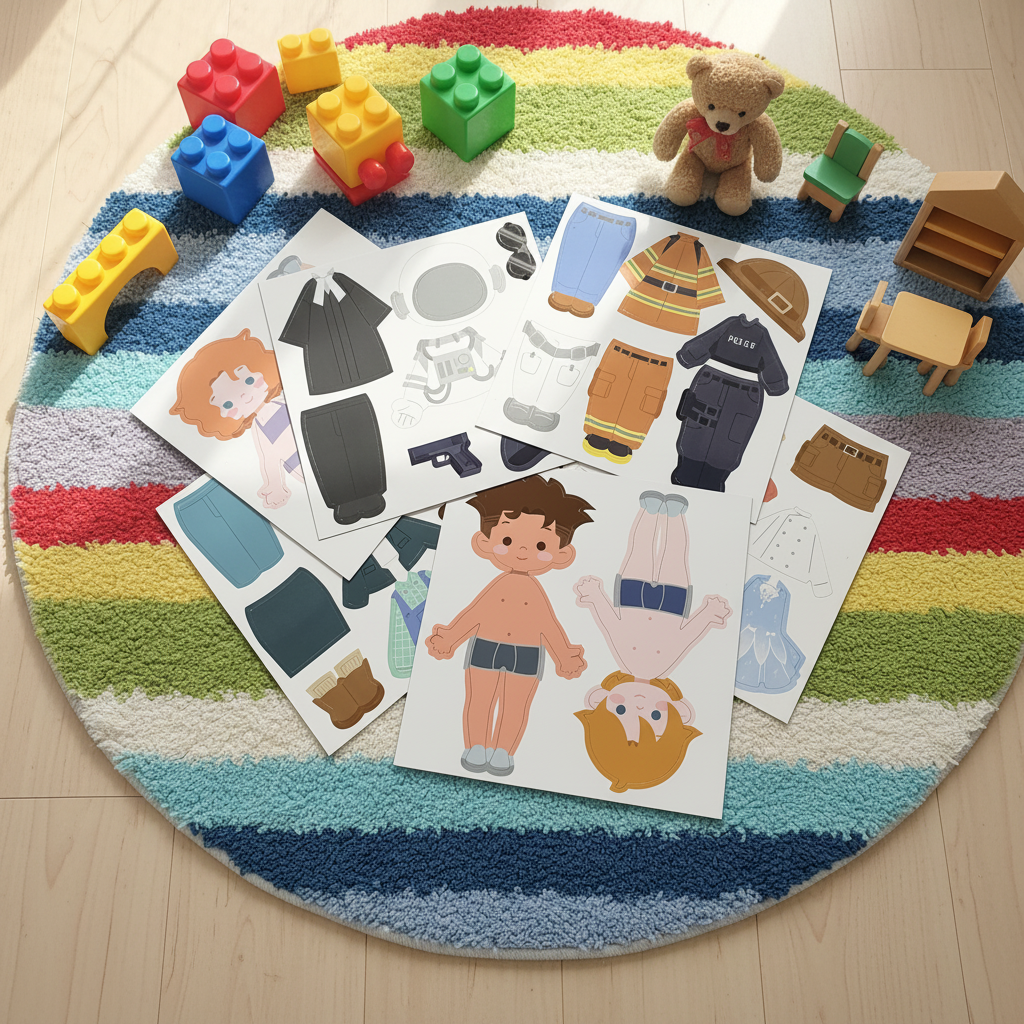 Kids Magnetic Role Play Career Toy Set, Dress up Educational Puzzle for Imagination &amp; Learning