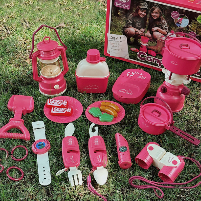 Luxury Outdoor Explorer Pretend Play Adventure Kids Camping Set Toy Made of Durable Plastic