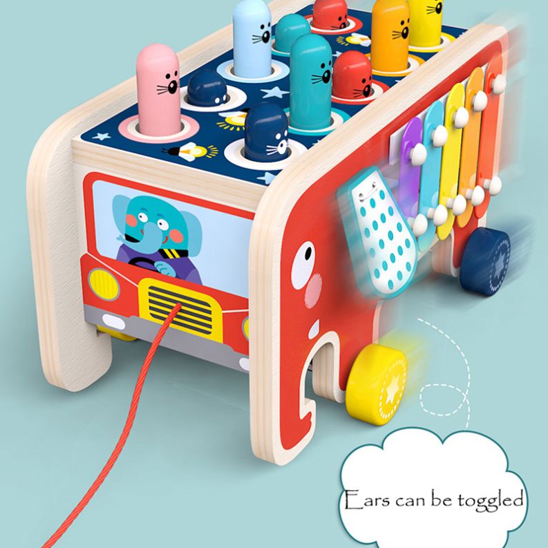 Wholesale Children's Animals Whack-a-Mole Montessori Preschool Color Education Toys Fun Wooden Play Toys
