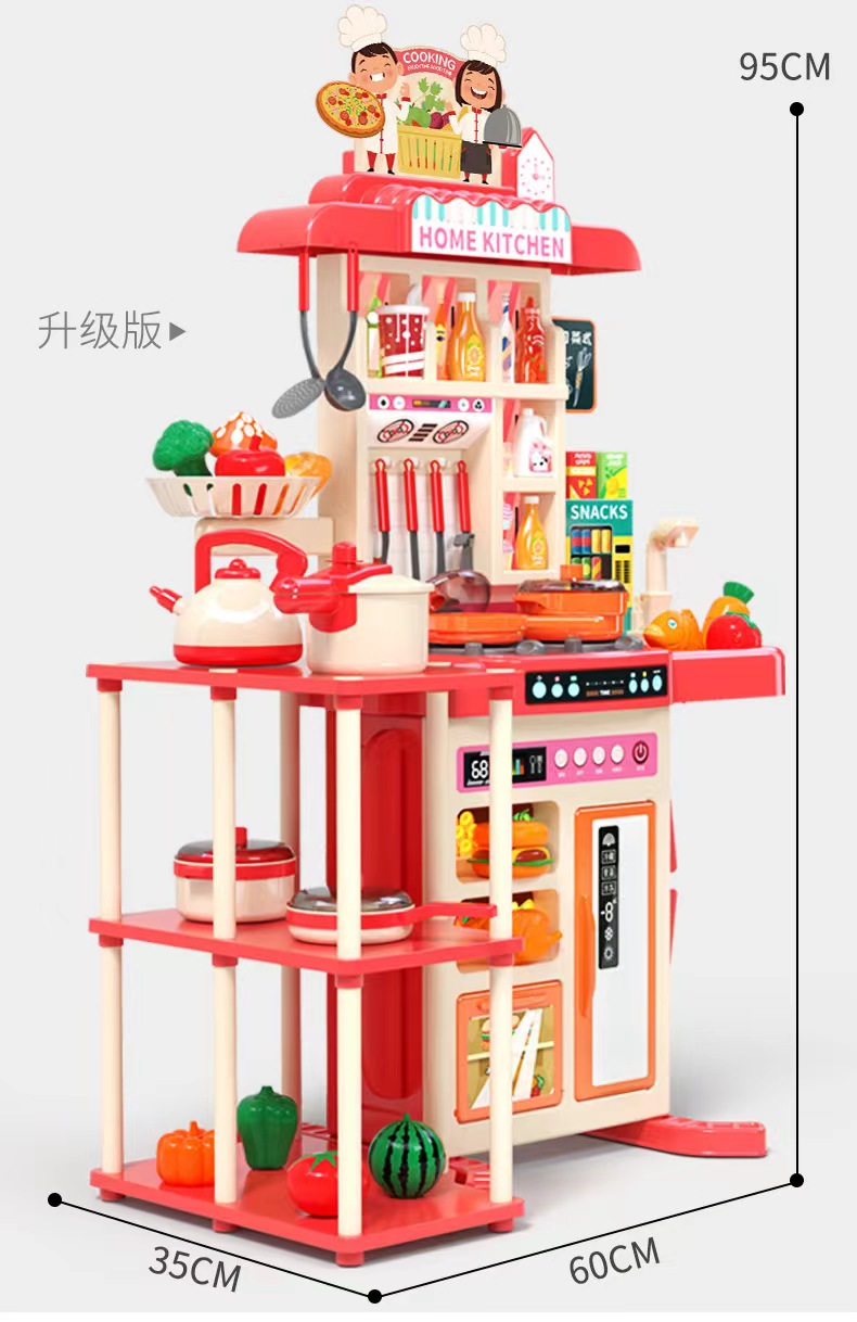Trending Products 2024 Plastic Pretend Cooking Room Kitchen Toys Kitchen Food Toys Kitchen