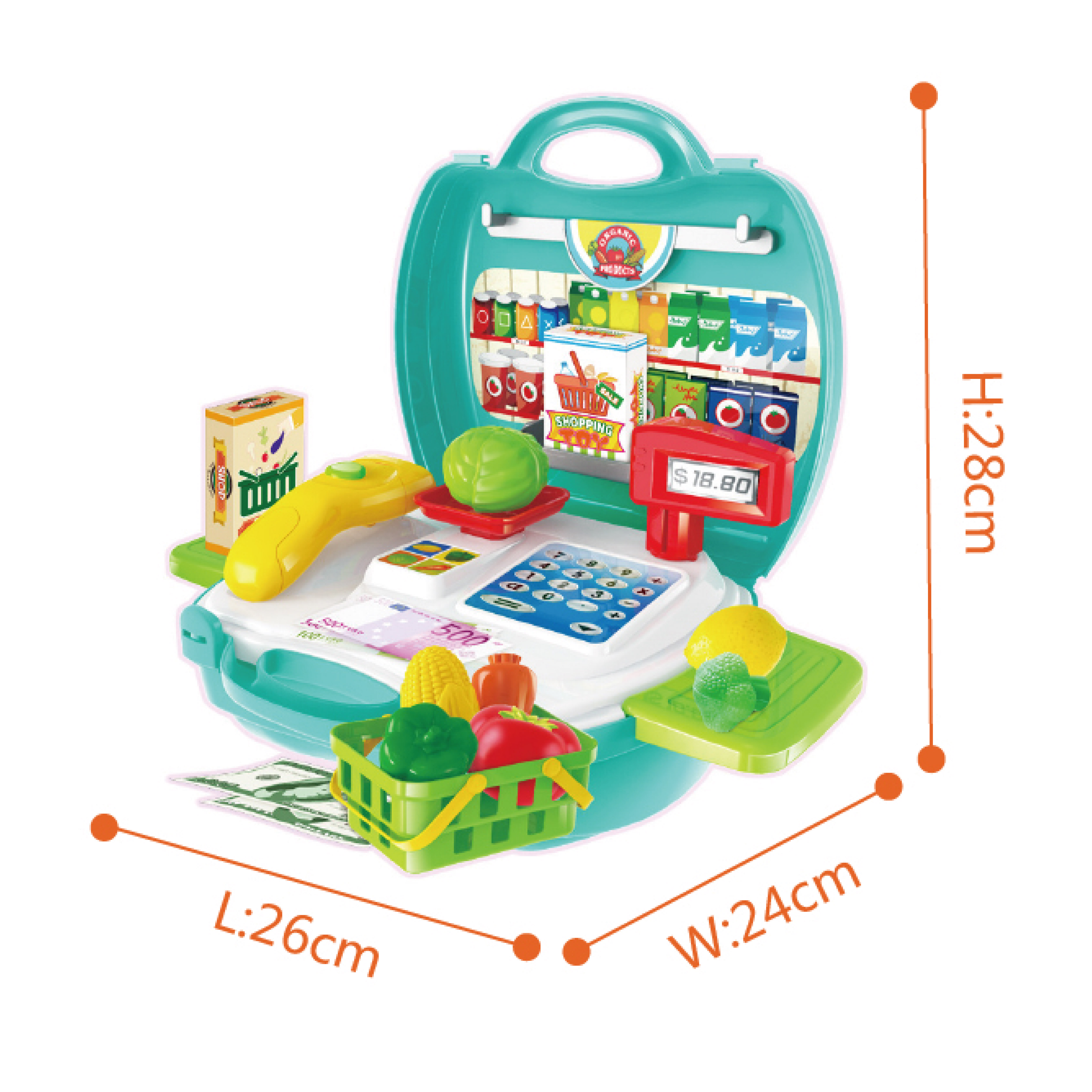 Ce Certified Fashion Eco-friendly Non-toxic Super Market Fruit and Vegetable Educational Pretend Play Toy Kids Plastic Toy/