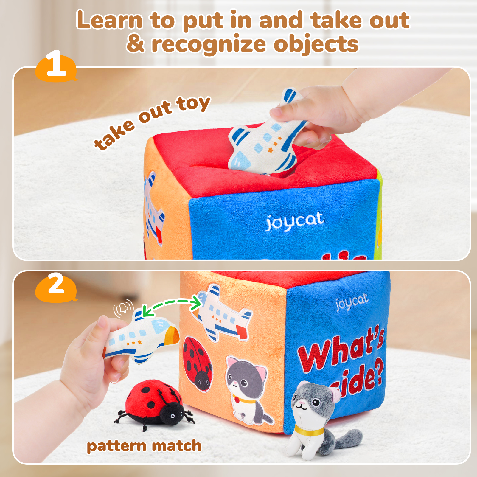 Joycat Education Toys Early Education Baby Toy Box Simulation Sensory Fine Motor Skills Visual Exercise Spatial Cognition Toys