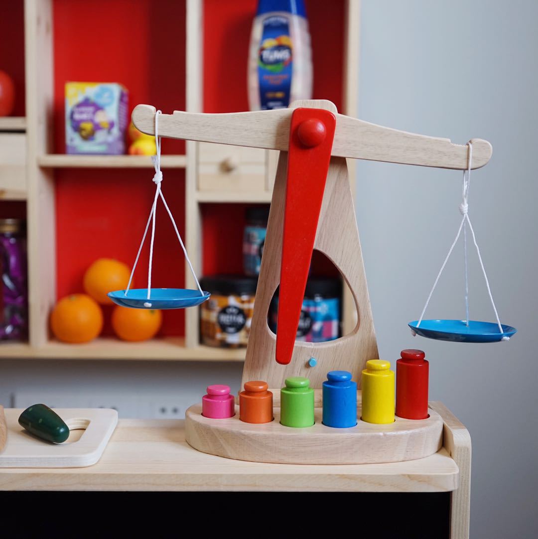 Hot Wooden Children Role Play Toy Simulation Shop Wooden Fruits Vegetables Supermarket Grocery Shopkeeper Cart Stand Kitchen Toy