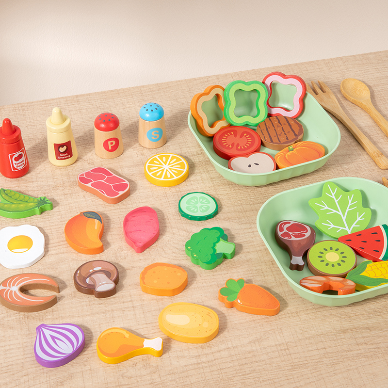 New Arrivals Educational Plastic Kitchen Shara Toy Set Simulation Pretend Play DIY Vegetable Food Game for Preschool Kids Boys