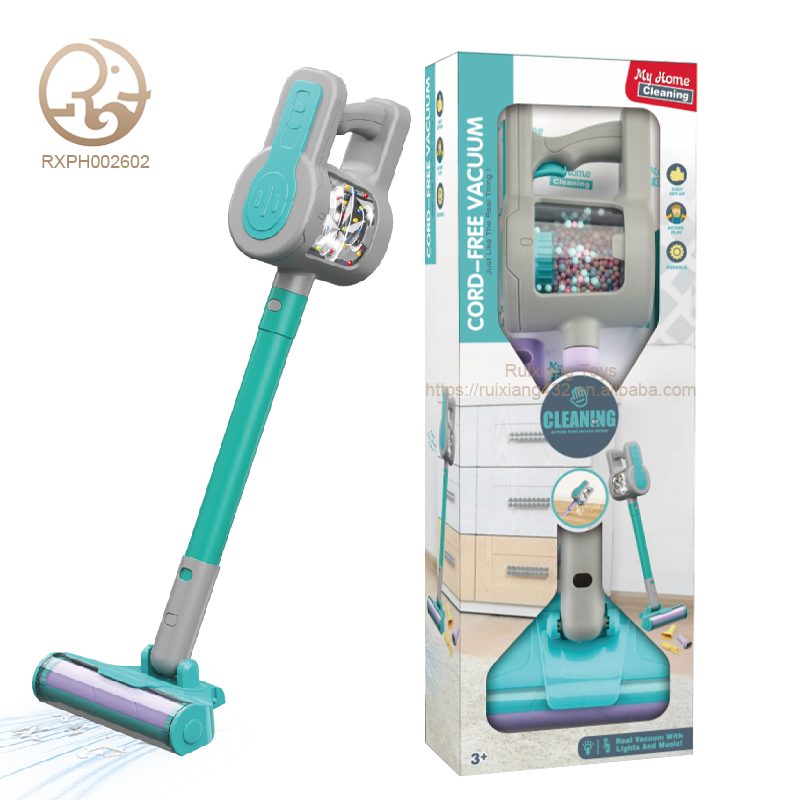 Modern Plastic Home Cleaning Robot Electric Vacuum Cleaner Wholesale Pretend Play Toys for Kids' Game Preschool Household Toy