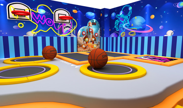 Indoor soft play entertainment playground for children with custom ball pool and adventure climbing