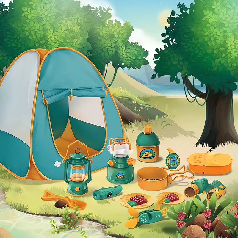 Soli Outdoor Pretend Play Adventure Set Interactive Science Explorer &amp; Kids' Camping Toy