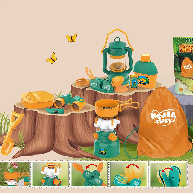 Soli Outdoor Pretend Play Adventure Set Interactive Science Explorer &amp; Kids' Camping Toy