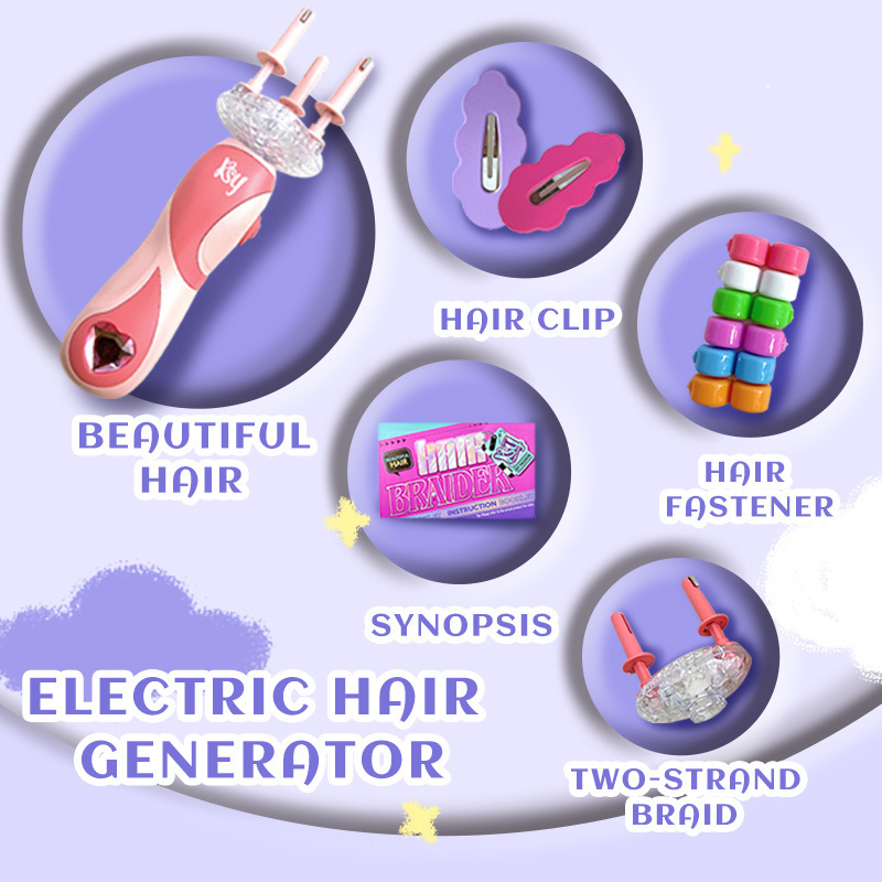AiJH Braider Toys Hair Salon Beauty Fashion Set Lightweight Design Pretend Play Preschool Juguetes Kids Makeup Kit Girls Toys