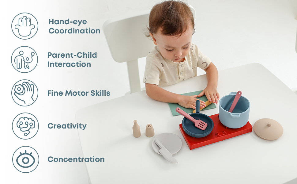 Silicone Kitchen Pretend Play Toy Sets Baby &amp; Kids Dishwasher Safe Tea Cup Dishwasher Furniture Toys for Kids Role Play Kitchen