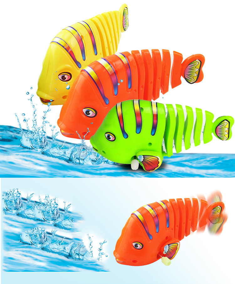 Hot Selling Automatic Swing Fish Interactive Cartoon Funny Cat Pet Clockwork Wind up Plastic Educational Kids Toys