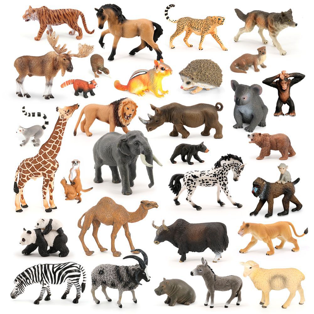 Wholesale Education Animal Toys PVC Realistic Jungle Sea Farm Animal Figurines Set Action Horse Toy