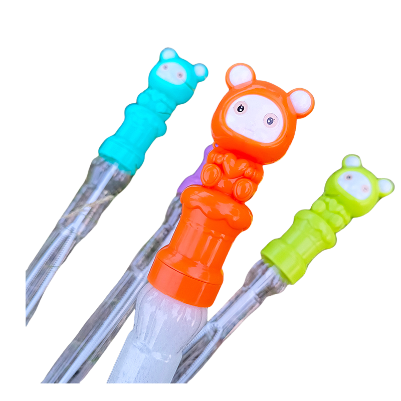 46cm PP Plastic Cute Baby Bubble Wand Toy for Boys &amp; Girls Flash Night Market Stall Business Essential Water Blowing Play Toy