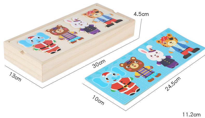 Cartoon Animal Dress up Games for Boys and Girls Career Dress up Bears Change Clothes Jigsaw Puzzle Children's Puzzle