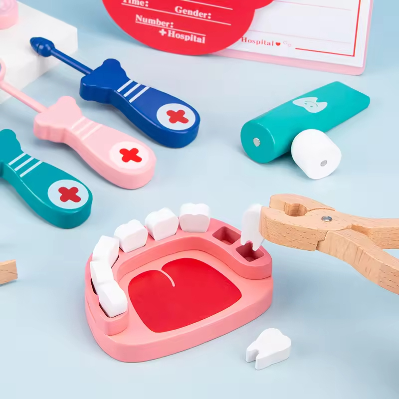 Custom Pretend Play Preschool Doctor Games Set with Stethoscope Toys Kit for Kids