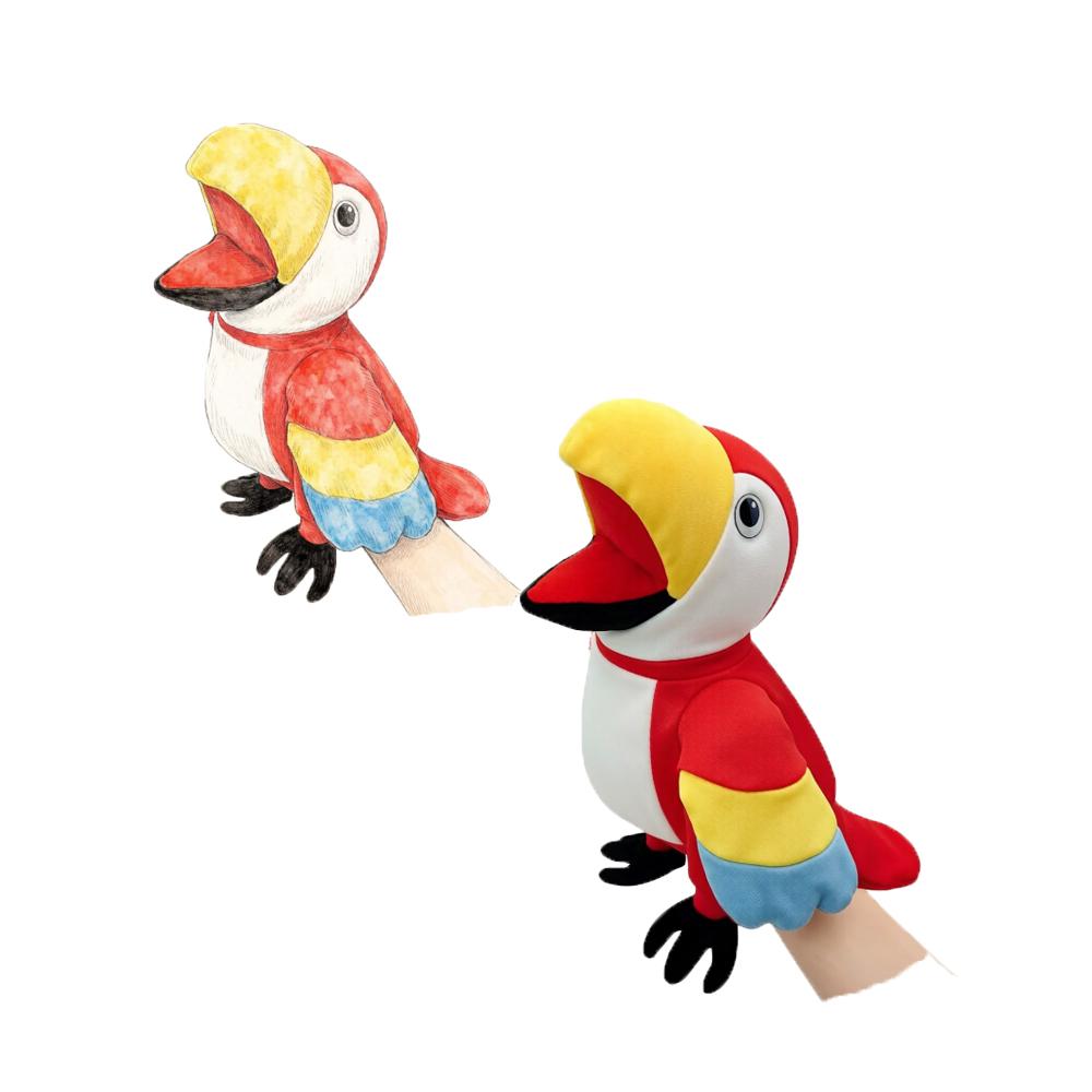 Animal Hand Puppets Bird Plush Puppet Toys Role-Play Puppets for Kids Storytelling Imaginative Pretend Play Teaching Preschool