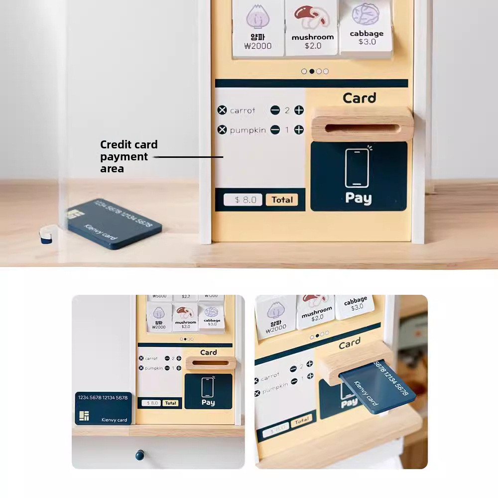 Montessori Wooden Pretend Play Market Montessori Wooden Market Stand Kids Pretend Grocery Store Toy Supermarket Role