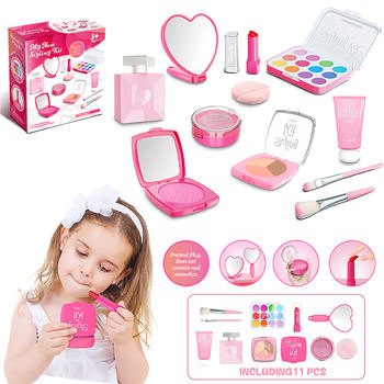 FiveStar LED Mirror Set for Little Girls Kids Cosmetic Beauty Pretend Play Toys Simulated Phone Key Light Sounds Plastic