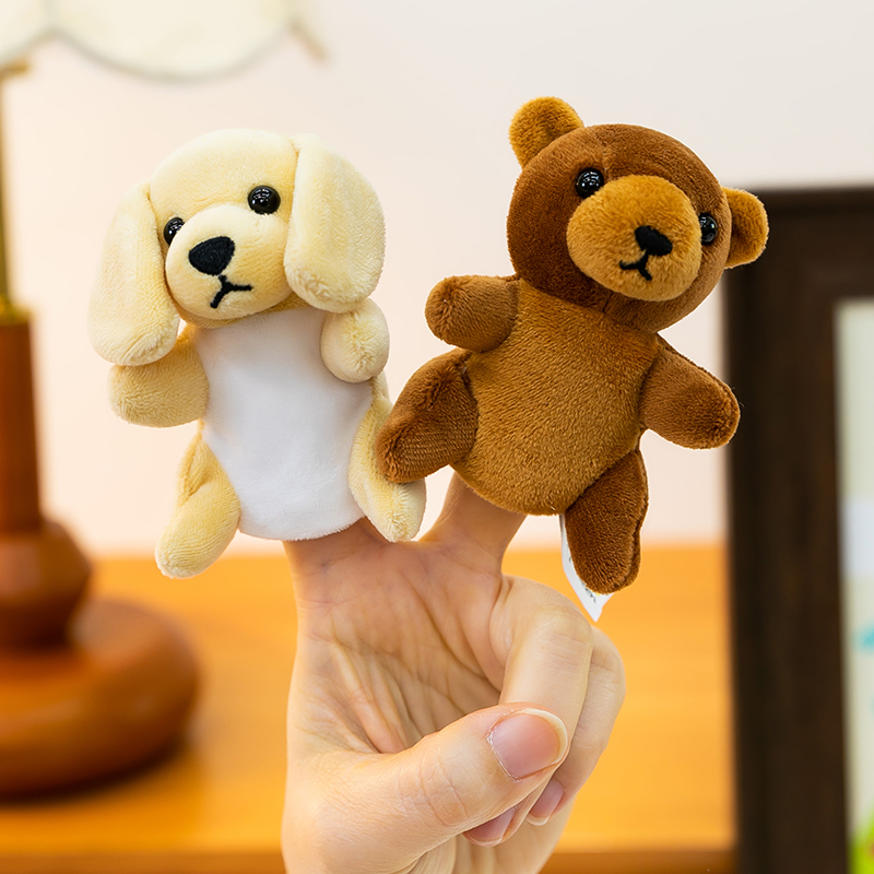 30pcs Cartoon Animal Finger Puppets Set, Soft Handmade Plush Toys for Kids Storytelling &amp; Role Play