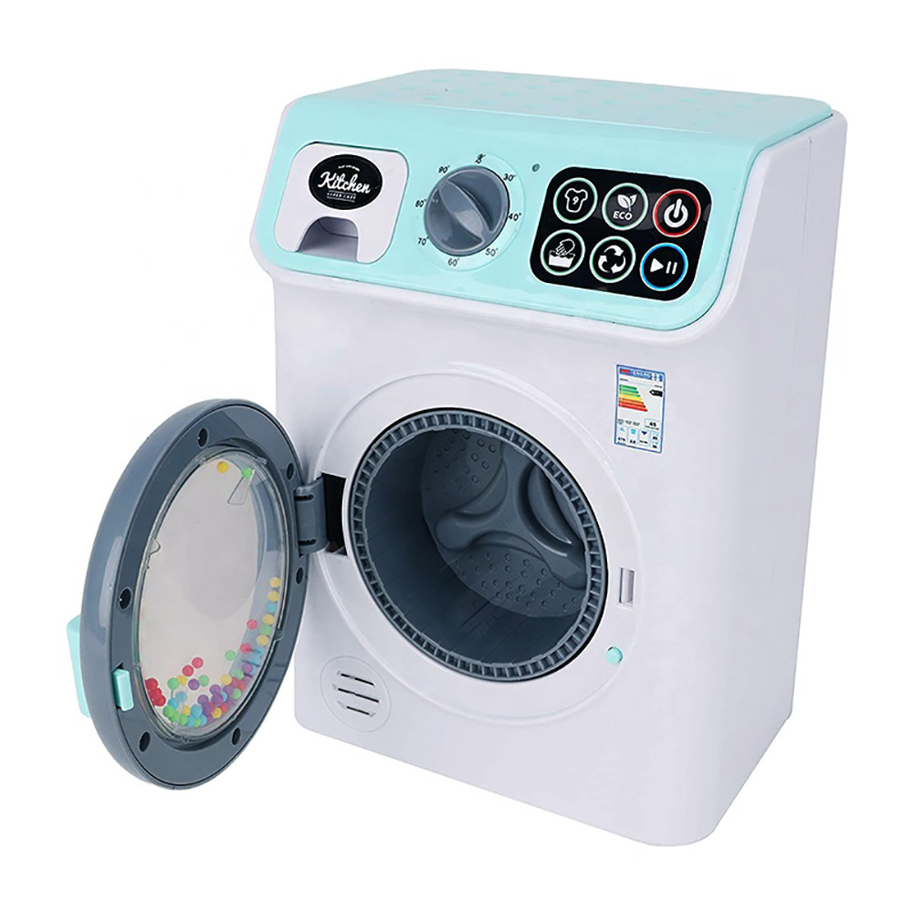 MILI Children's Kitchen Toys Sets Laundry Realistic Household Appliances Simulation Pretend Play Drum Mini Washing Machine Toys