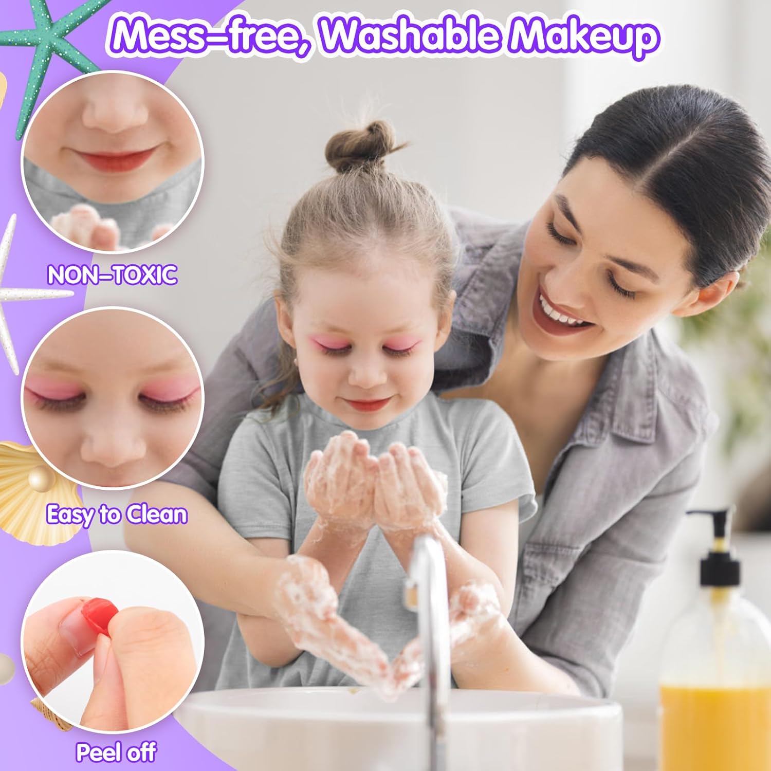 Princess DIY Luxury Cosmetics Play Game Kit Girls Makeup Toy for Kids Pretend Play Beauty Fashion Toys