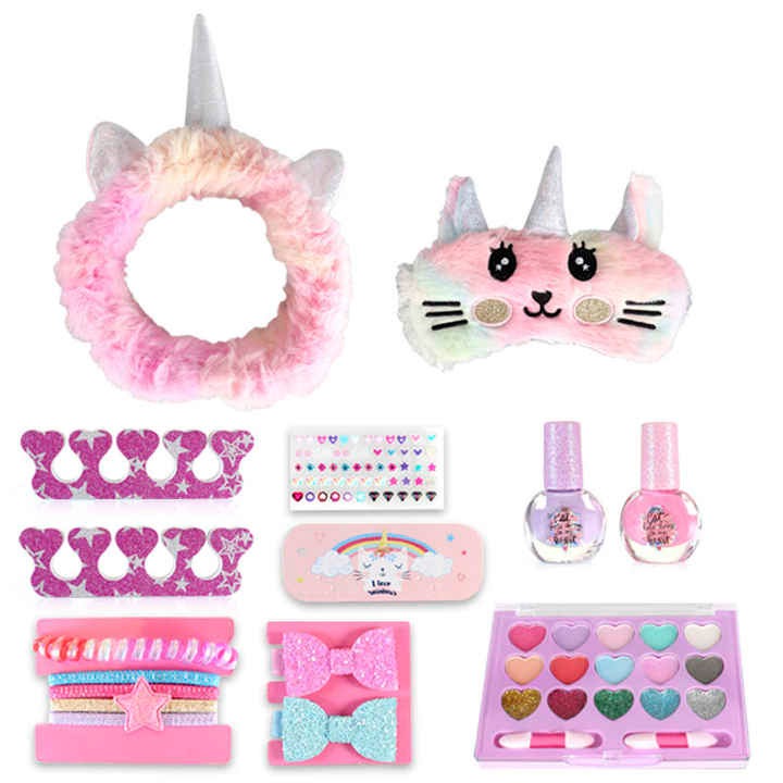 EPT Fashion Makeup Plastic Toy Set Kids Beauty Set Real Makeup Nail Polish Manicure Children Cosmetic Set Girl Make up Toys