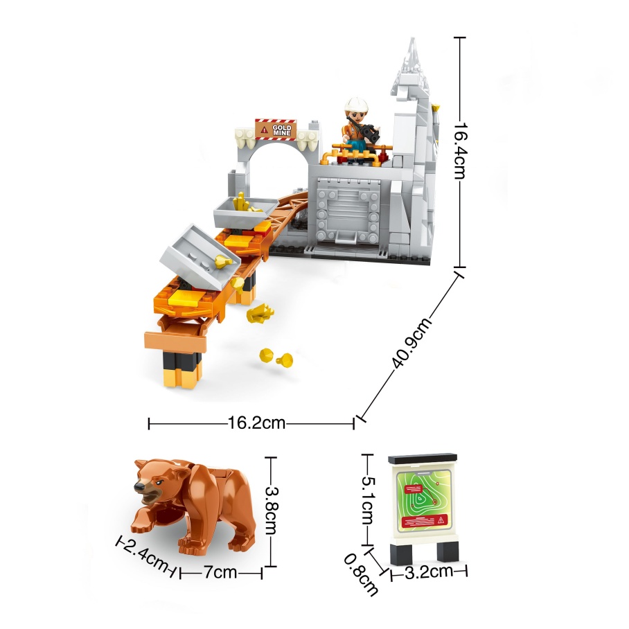 463 PCS Mine Adventure Electronic Construction Toy Building Block Set for Adults and Children Ages 5 to 7 Years