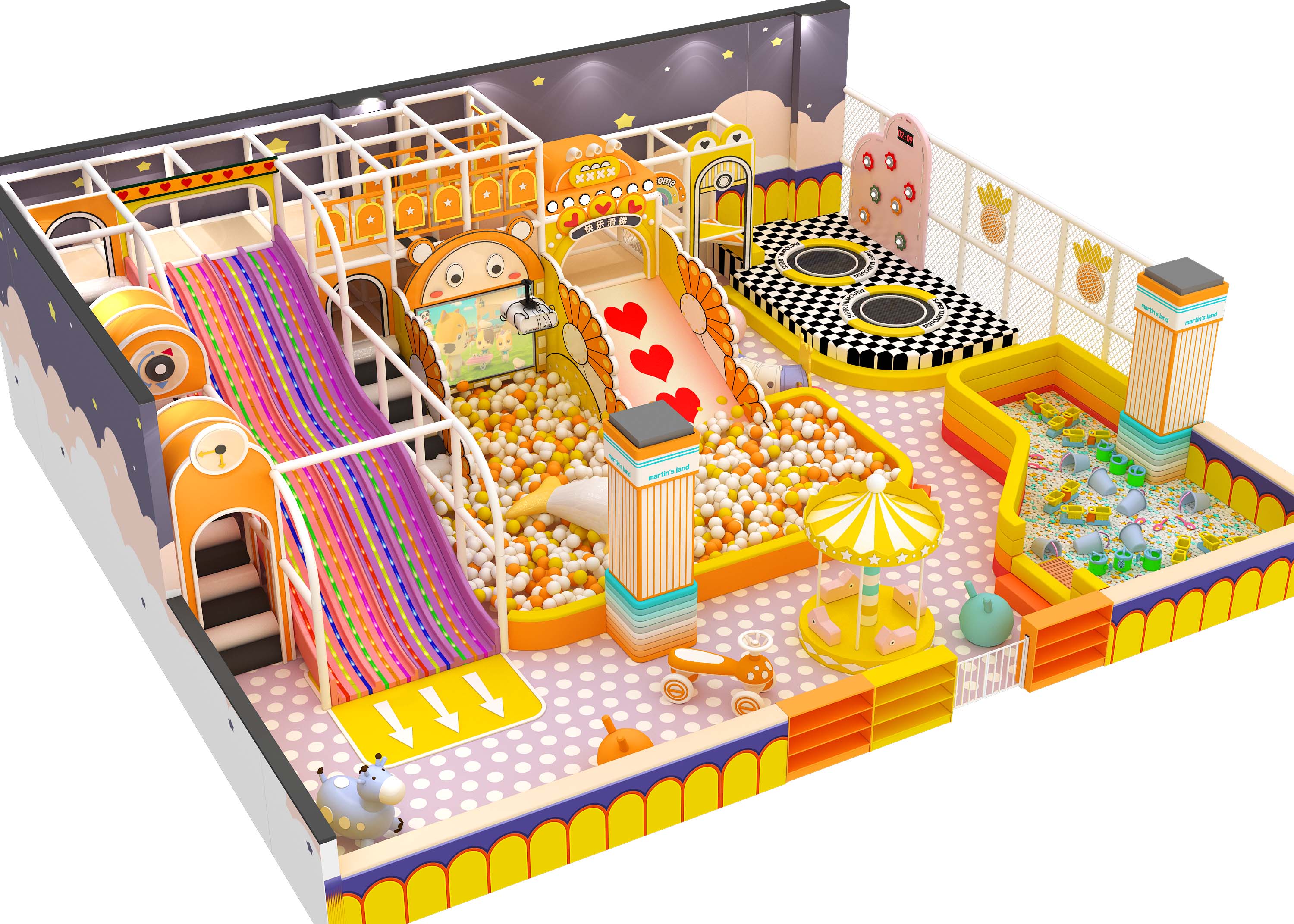 Customized Soft Play Equipment with Slide for School &amp; Shopping Malls Children's Play Equipment
