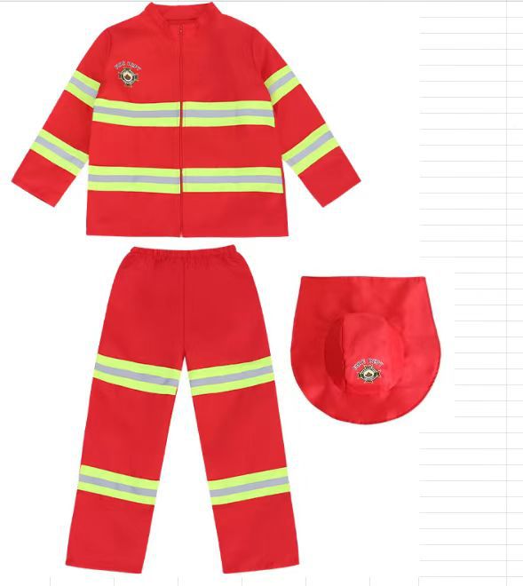 Carnival Halloween Career Fireman Costume Fire Brigade Role Play Set Career Day Extinguisher Firefighter Helmet Toy Fancy Dress